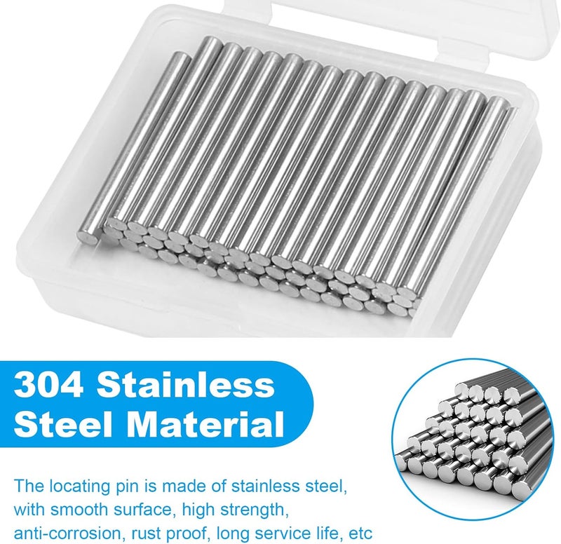Yinpecly 35 Pcs 5mm x 40mm Shelves Dowel Pin,304 Stainless Steel Dowel Pin, Shelf Support Pegs Pin Metal Bookshelf Pegs Support for Cabinet Furniture Fixing Component Position - Image 4